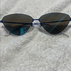 Balenciaga Blue Mirrored Cat-Eye Sunglasses
